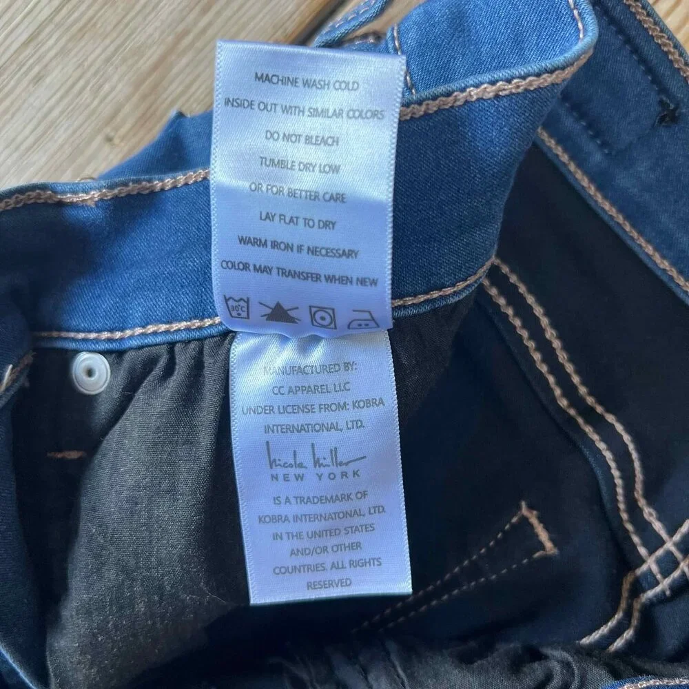 Nicole Miller Womens Blue Wash 5 Pocket Stretch SOHO High Rise Skinny Jeans Sz 4 - Picture 7 of 12